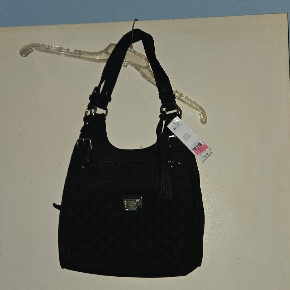 Rosetti Black Quilted Shoulder Bag